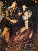 Peter Paul Rubens Rubens with his first wife Isabella Brant in the Honeysuckle Bower oil painting on canvas